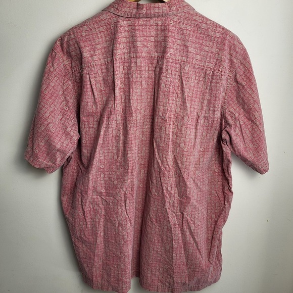 L.L.Bean Mens XL-Tall Button Down Camp Short Sleeve Shirt Traditional Fit Tribal - Picture 3 of 7